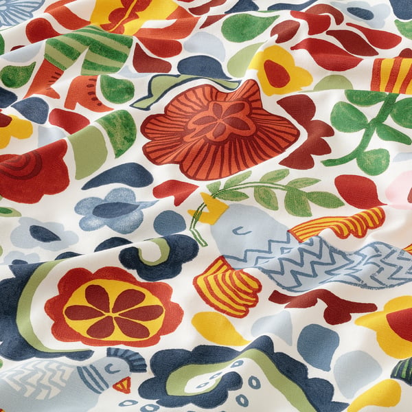 CINTIAKAKTUS Отрез ткани, белый/разноцветный, 150x300 см