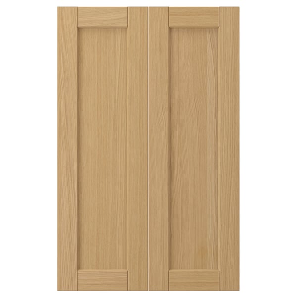 FORSBACKA Дверца д/напольн углового шк, 2шт, дуб, 25x80 см