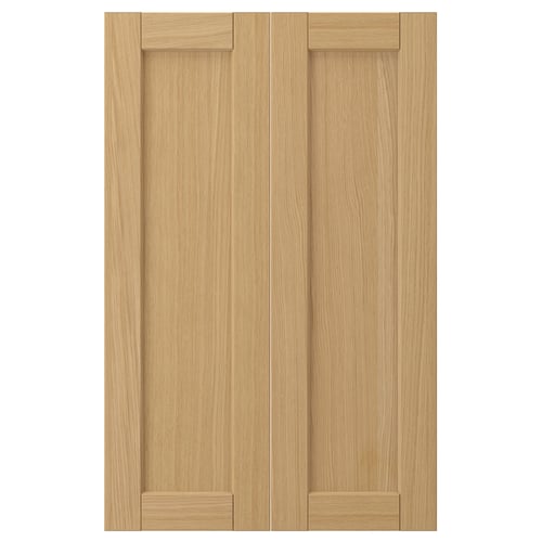 FORSBACKA Дверца д/напольн углового шк, 2шт, дуб, 25x80 см