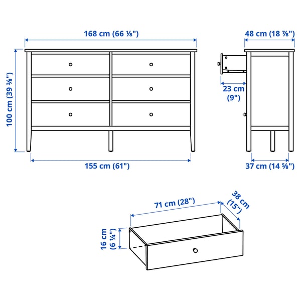 GULLABERG Комплект мебели д/спальни, 4 предм., белый, 160x200 см