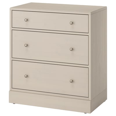 HAVSTA Комод с 3 ящиками, серо-бежевый, 81x47x89 см