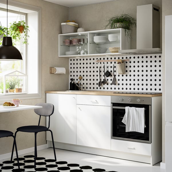 KNOXHULT Кухня, белый, 180x61x220 см