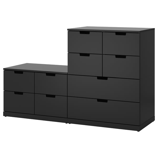NORDLI Комод с 10 ящиками, антрацит, 160x99 см