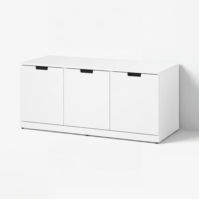 NORDLI Комод с 3 ящиками, белый, 120x54 см