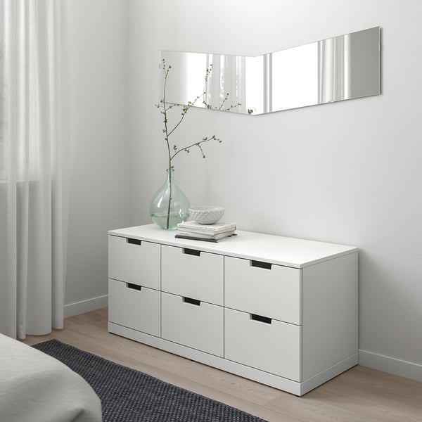 NORDLI Комод с 6 ящиками, белый, 120x54 см