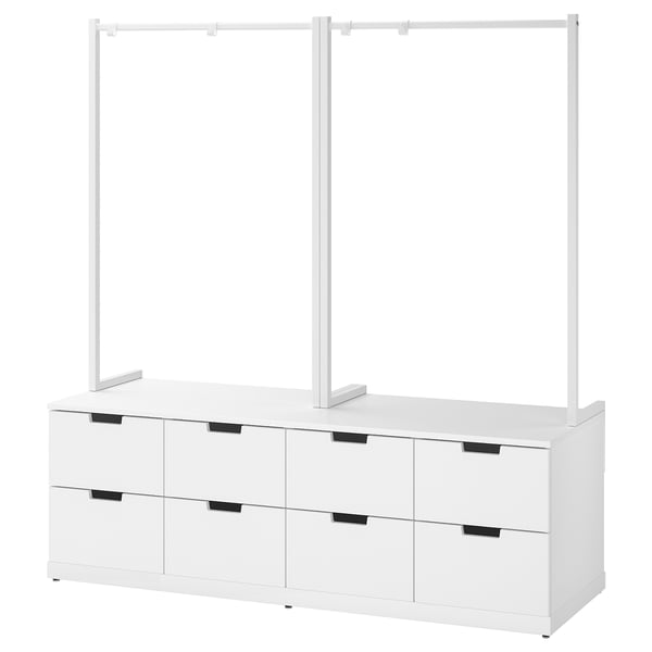NORDLI Комод с 8 ящиками, белый, 160x169 см