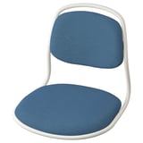 ÖRFJÄLL Сиденье со спинкой, белый/Vissle темно-синий