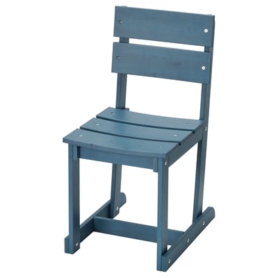 OMMJÄNGE Стул, морилка/синий