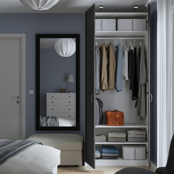 PAX / FLISBERGET Гардероб, белый/антрацит, 100x60x236 см