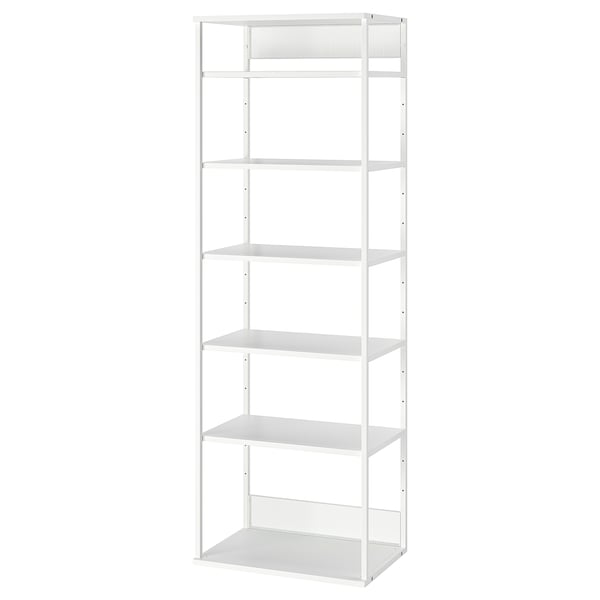 PLATSA Открытый стеллаж, белый, 60x40x180 см