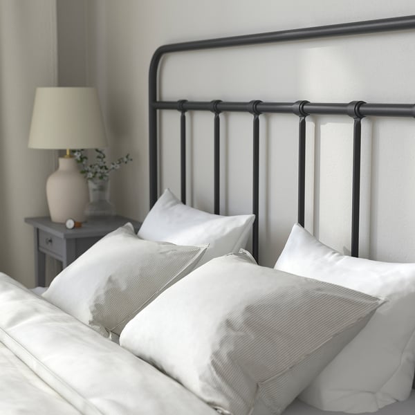 STJÄRNÖ Каркас кровати, антрацит/Leirsund, 160x200 см
