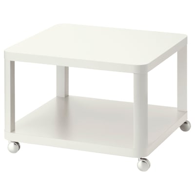 TINGBY Стол приставной на колесиках, белый, 64x64 см
