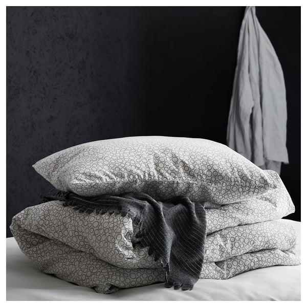 TJÄRBLOMSTER Покрывало, серый, 150x210 см