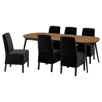 TJÄRKIL / BERGMUND Стол и 6 стульев