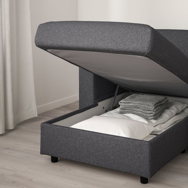 VIMLE Углов 5-мест диван-кровать+козетка, Gunnared классический серый