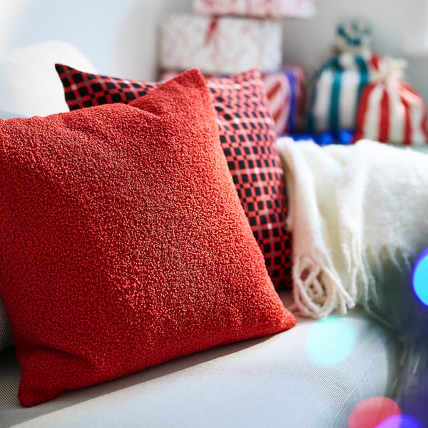 VINTERFINT Чехол на подушку, красный, 50x50 см