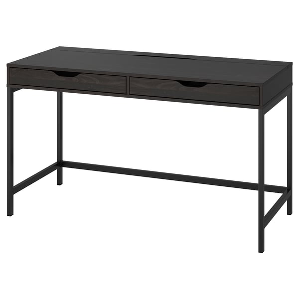 ALEX مكتب, أسود-بني, 132x58 سم