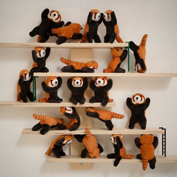 ALPTALL دُمية طرية, الباندا الحمراء/صغير, 9 سم