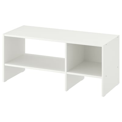 BAGGEBO طاولة تلفزيون, أبيض, ‎90x35x40 سم‏
