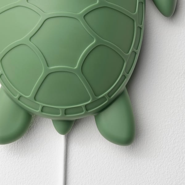 BLÅVINGAD اضاءة حائط إل إي دي, سلحفاة/أخضر
