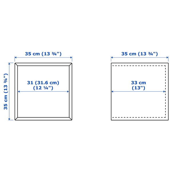 EKET تشكيلة خزانة حائطية, مظهر السنديان مصبوغ أبيض/أبيض, 105x35x70 سم