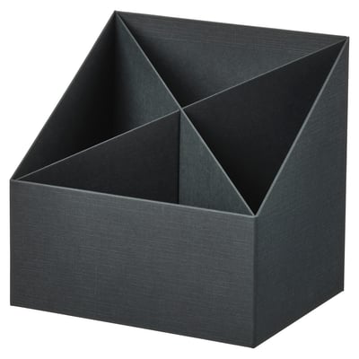 FJÄDERHARV منظم مكتب, فحمي, 16x16 سم