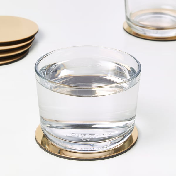 GLATTIS قواعد كؤوس مع حامل, لون نحاسي, 8.5 سم