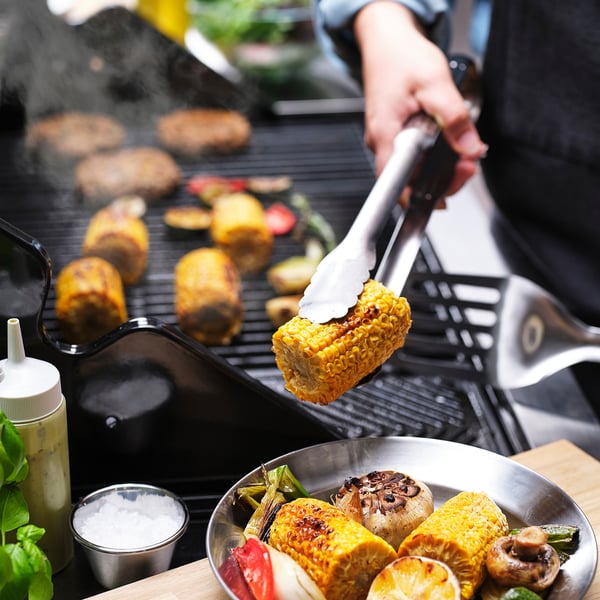 GRILLTIDER طقم أدوات شواء من قطعتين, ستينلس ستيل