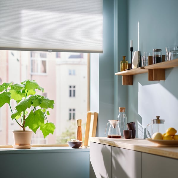 HOPPVALS ستارة خفيفة, أبيض, 100x155 سم