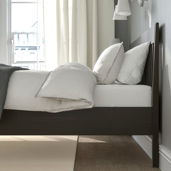 IDANÄS هيكل سرير, بني غامق مصبوغ, 140x200 سم