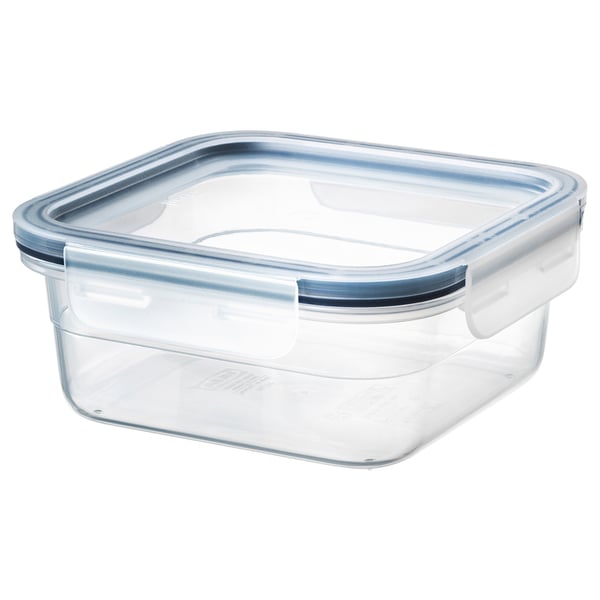 IKEA 365+ حافظة طعام بغطاء, مربّع/بلاستيك, 750 مل