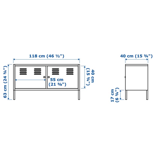 IKEA PS خزانة, أبيض, 119x63 سم
