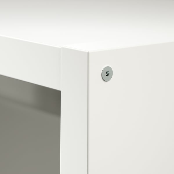 KALLAX طاولة تلفزيون مع إطار سفلي, أبيض, 147x39x78 سم