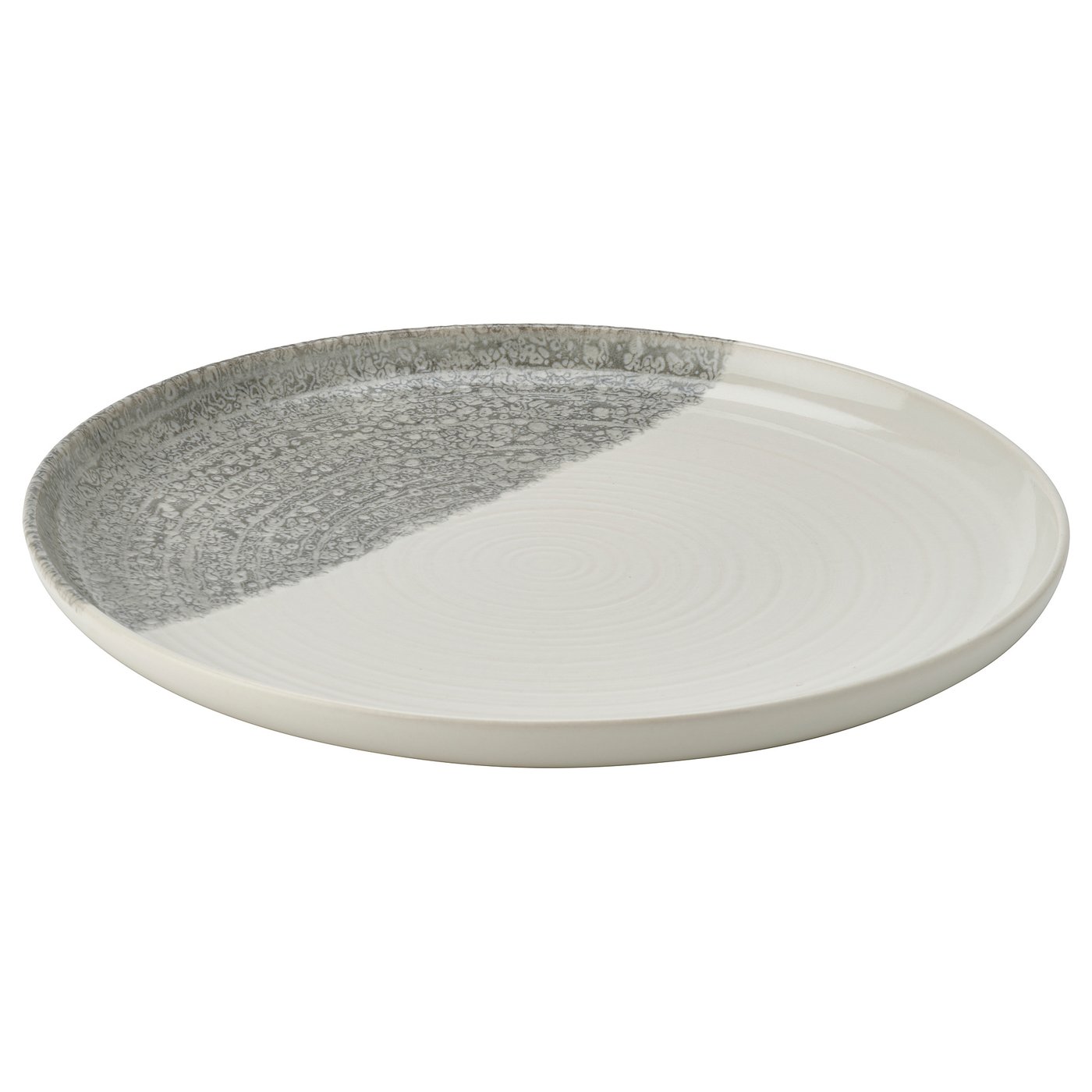 KRUSTISTEL طبق, نقش/رمادي, 25 سم