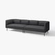 LILLEHEM وحدة كنب 4 مقاعد, Gunnared/رمادي غامق معدن