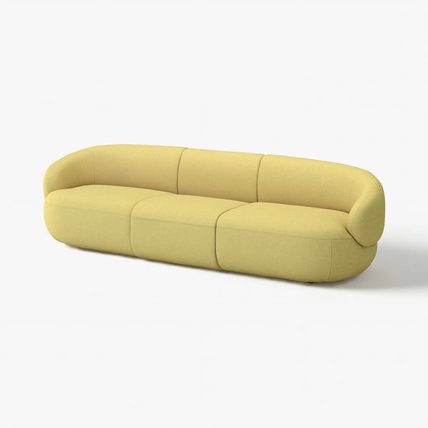 LILLESÄTER كنبة 4 مقاعد, Gunnared أصفر-أخضر فاتح