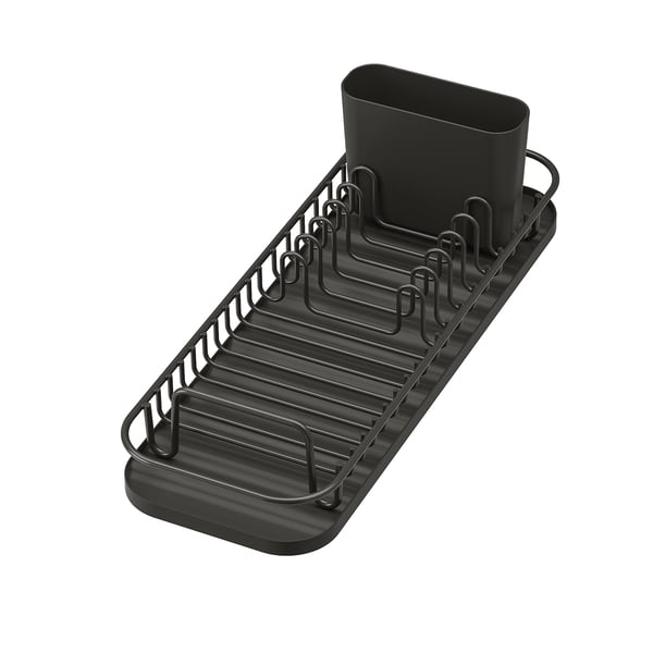 LILLHAVET رف صحون متعدد الوظائف, فحمي