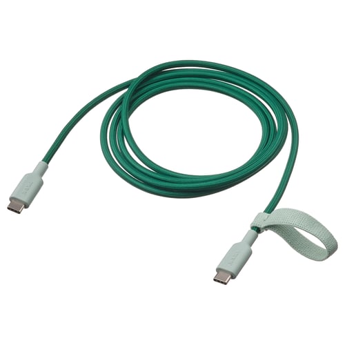 LILLHULT كابل شحن USB-C إلى USB-C, أخضر, 1.5 م