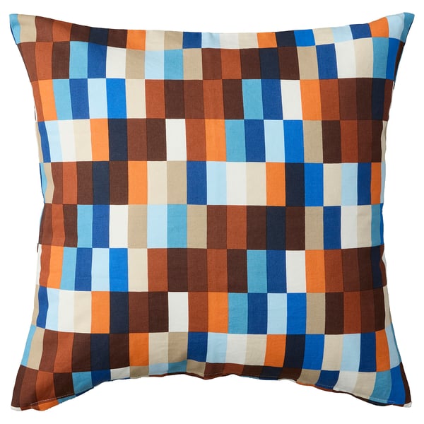 LÖVNATURSKOG غطاء وسادة, بني/أزرق, 50x50 سم