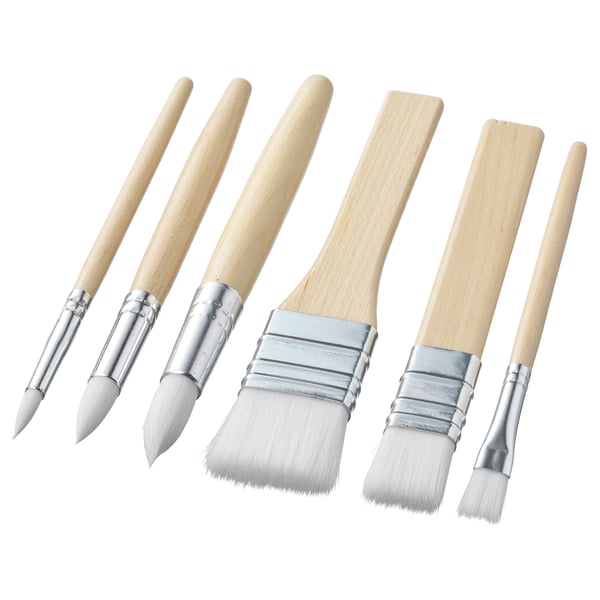 MÅLA فرشاة، طقم من 6.
