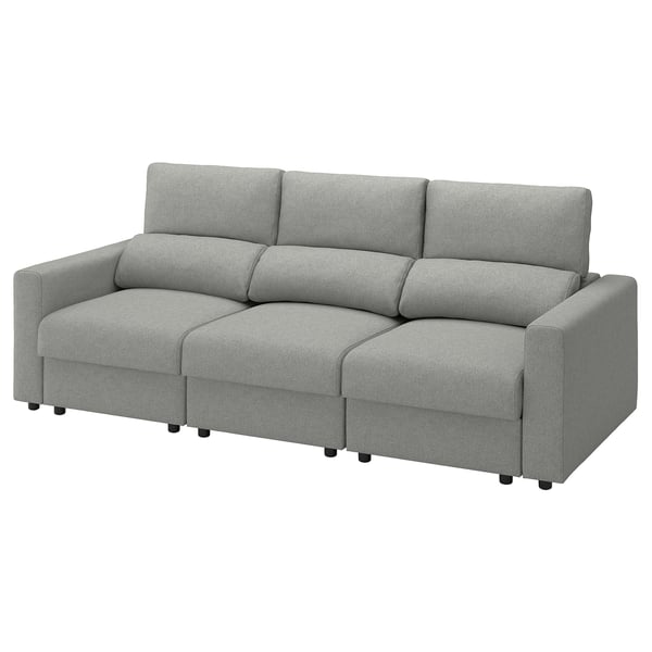 MALMKÖPING كنبة 3 مقاعد, Tibbleby بيج/رمادي