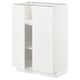 METOD خزانة قاعدة مع أرفف/بابين, أبيض/Veddinge أبيض, 60x37 سم