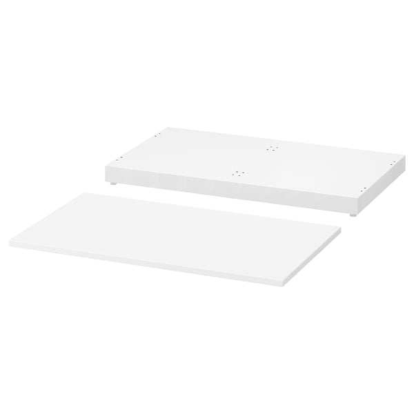 NORDLI سطح وركيزة سفلية, أبيض, 80x47 سم