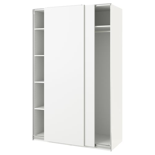 PAX / HASVIK دولاب ملابس, أبيض/أبيض, 150x66x236 سم