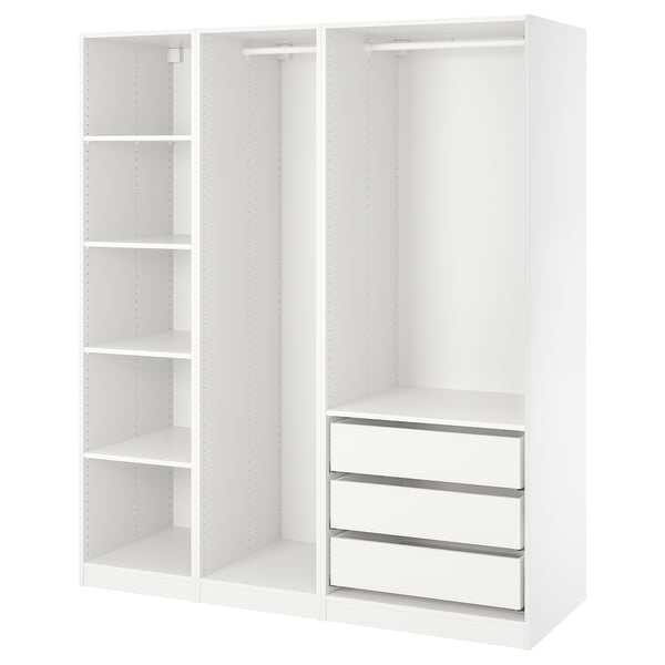 PAX دولاب ملابس, أبيض, 175x58x201 سم