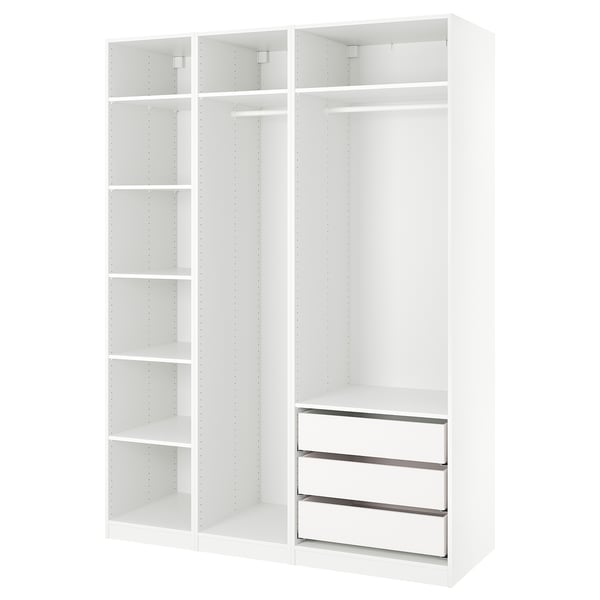 PAX دولاب ملابس, أبيض, 175x58x236 سم