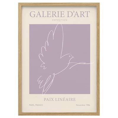 RÖDALM إطار مع صورة, Paix Lineaire, ‎50x70 سم‏