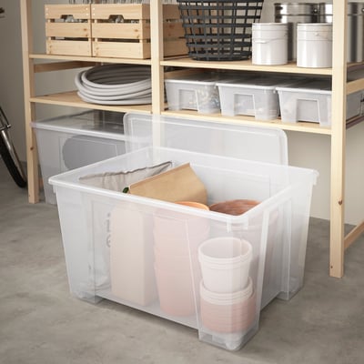 SAMLA صندوق, شفاف, ‎78x56x43 سم/130 ل‏