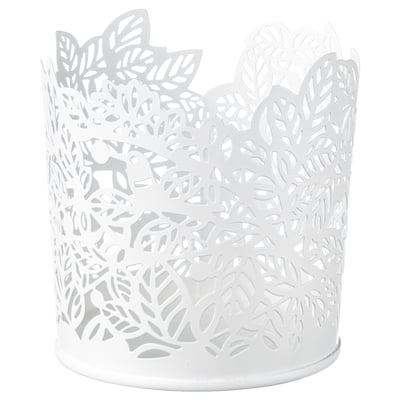 SAMVERKA حامل شمعة صغيرة, أبيض, 8 سم