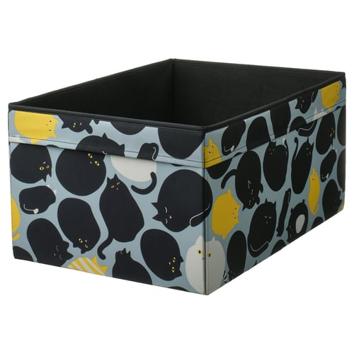 SKÅJARE صندوق, أسود/أزرق, 53x37x26 سم